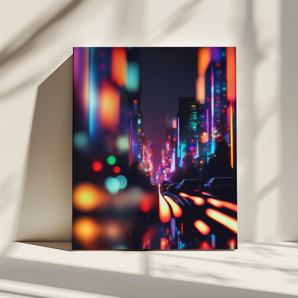 Neon-Traumlandschaft | Leinwand