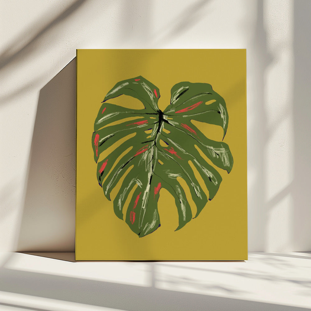 Monstera Blatt Grün | Leinwand