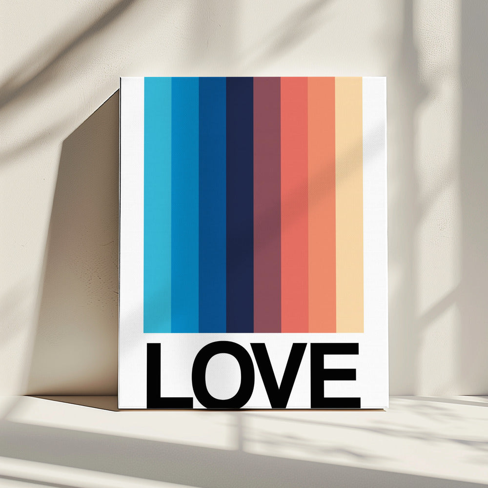 Spiegelstreifen LOVE | Leinwand