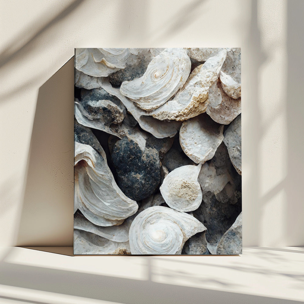 Muscheln und Stein | Leinwand