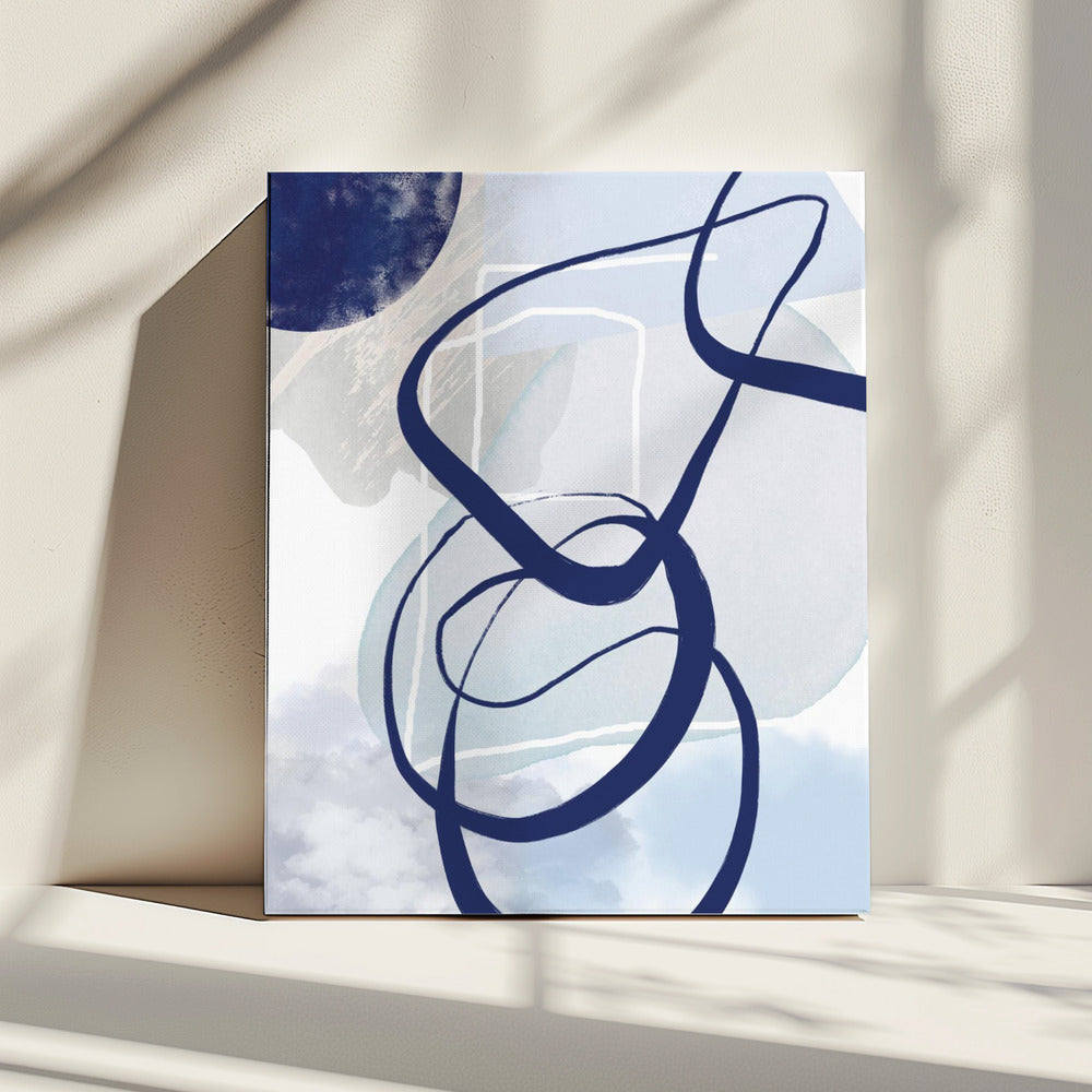 Linien von Blau-2 | Leinwand