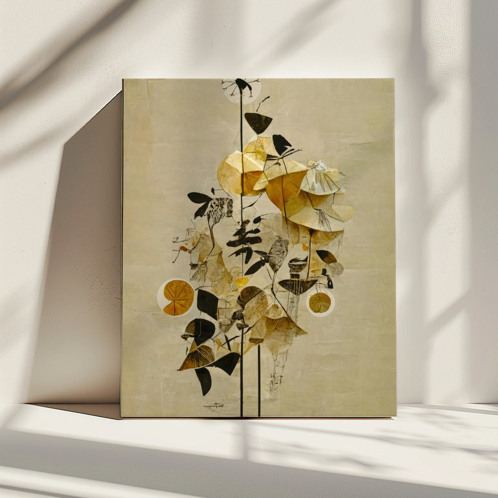 Goldene Blüten | Leinwand
