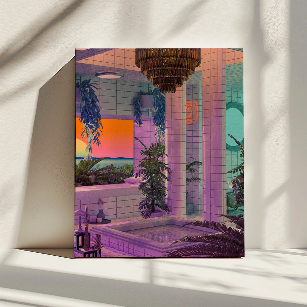Vaporwave Pool | Leinwand