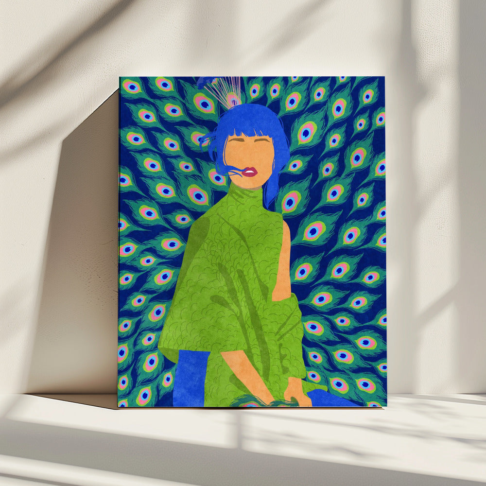 Pfauenfrau | Leinwand