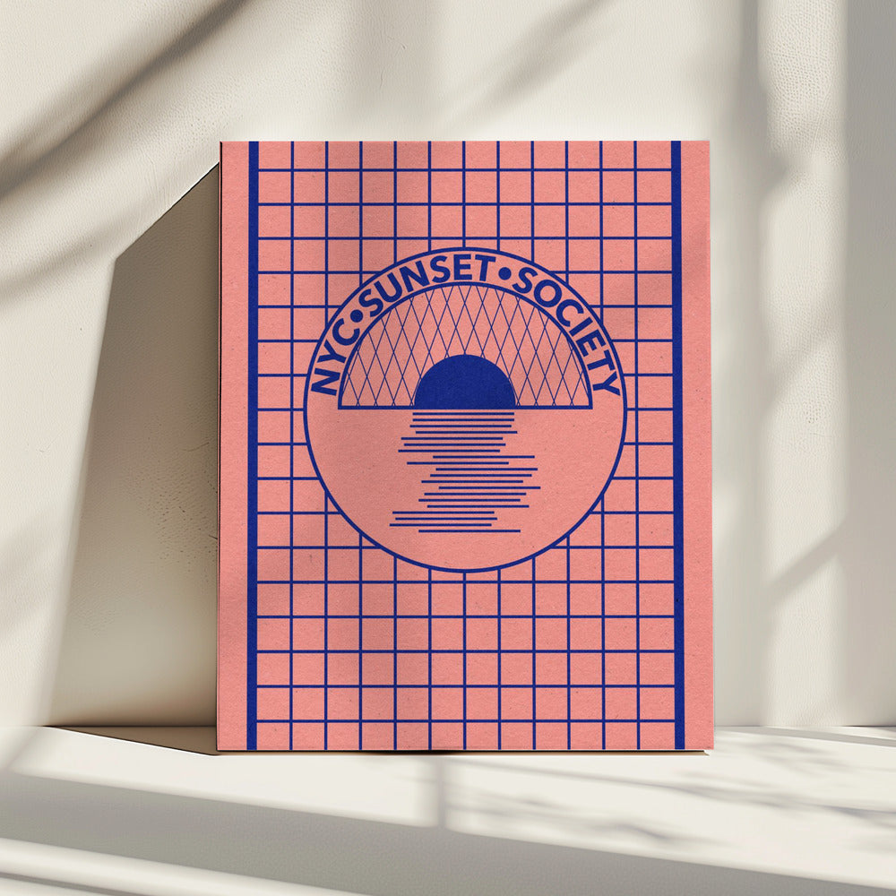 Nyc Sunset Society Blau | Leinwand