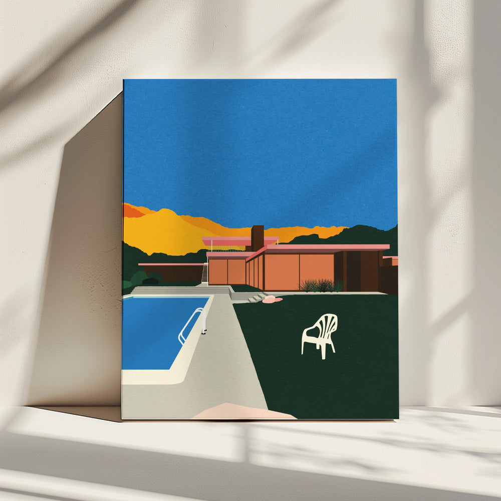 Kaufmann Desert House Poolside | Leinwand