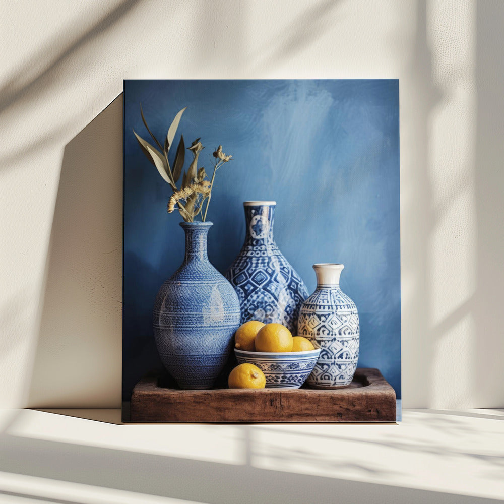 Stillleben mit Blauer Harmonie | Leinwand