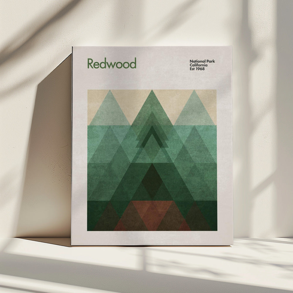 Dreieckiges Redwood | Leinwand