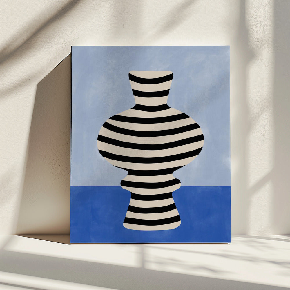 Gestreifte Vase Illusion | Leinwand