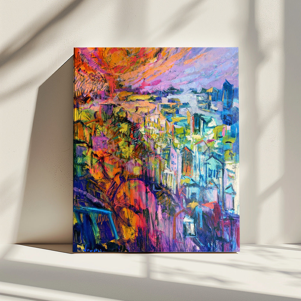 Lebendiges Stadtbild | Leinwand
