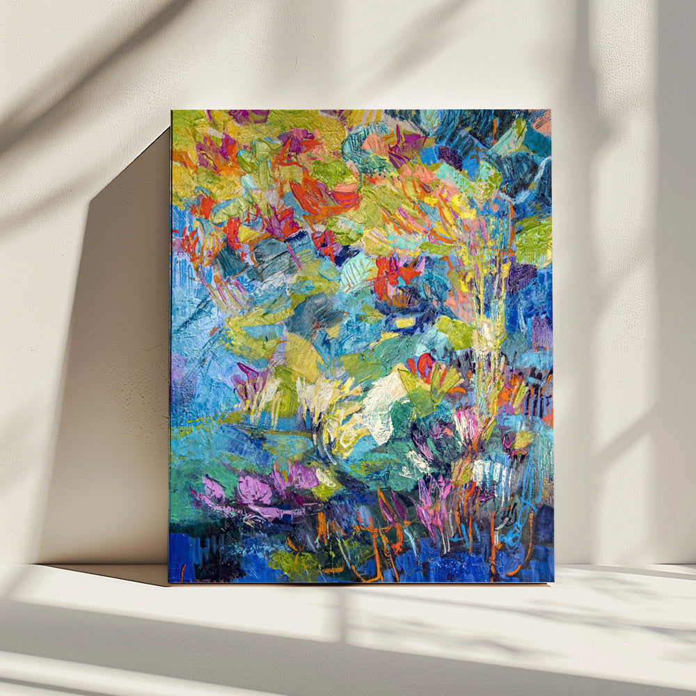Strahlende Teichsonate | Leinwand