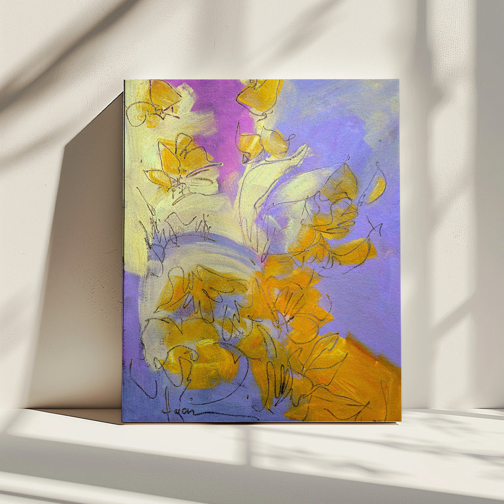 Goldener Blütenglanz | Leinwand