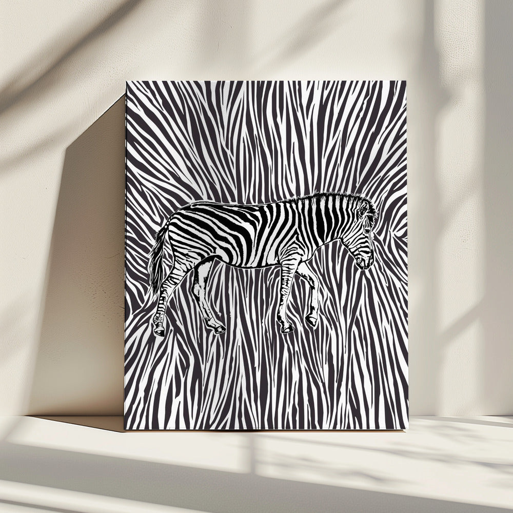 African Zebra striking camouflage | Canvas
