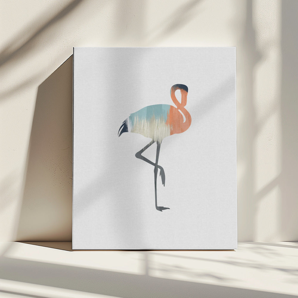 Pastell Flamingo | Leinwand