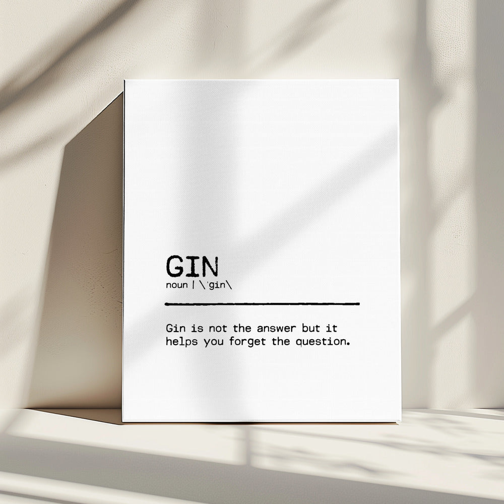 Zitat Gin Frage | Leinwand