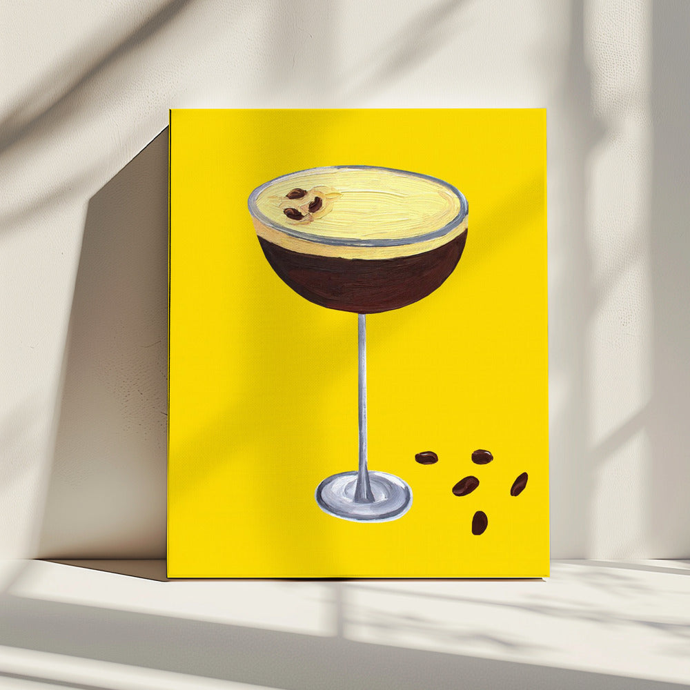 Espresso Martini Butterblume Gelb | Leinwand
