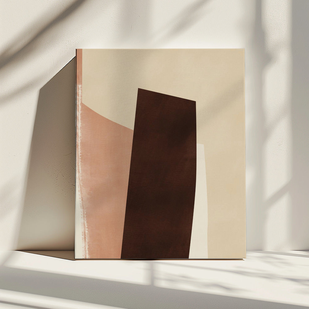 Geometrische Formen in Erdtönen | Leinwand