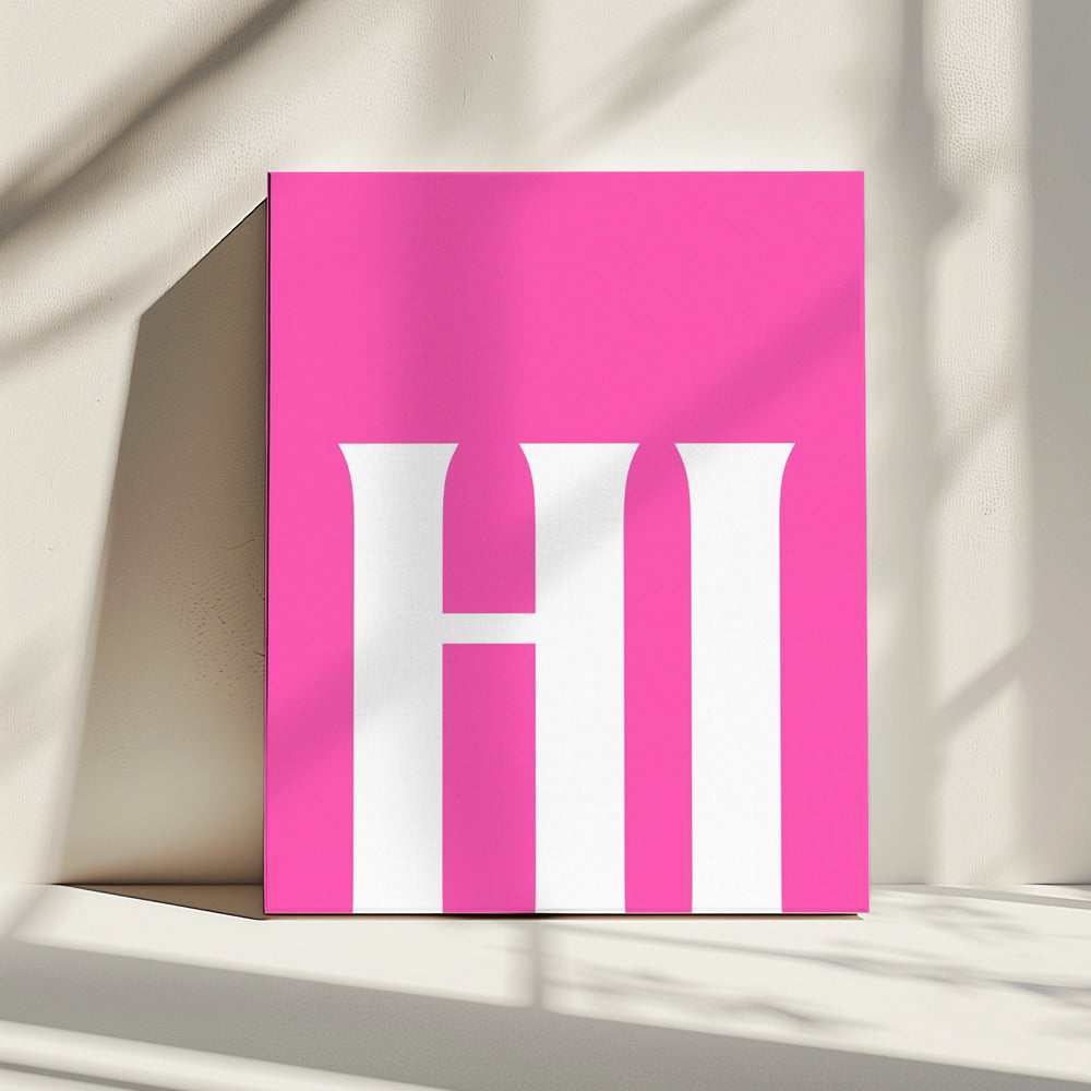 Bold Pink Greeting | Canvas