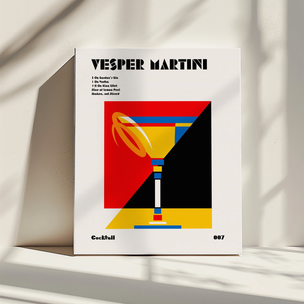 Vesper Martini Bauhaus Cocktail | Leinwand