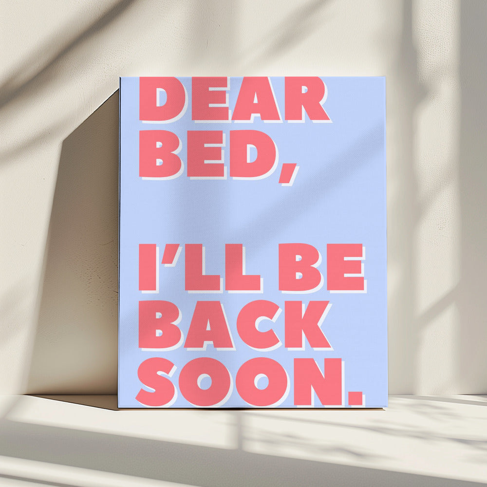 Brief an mein Bett | Leinwand