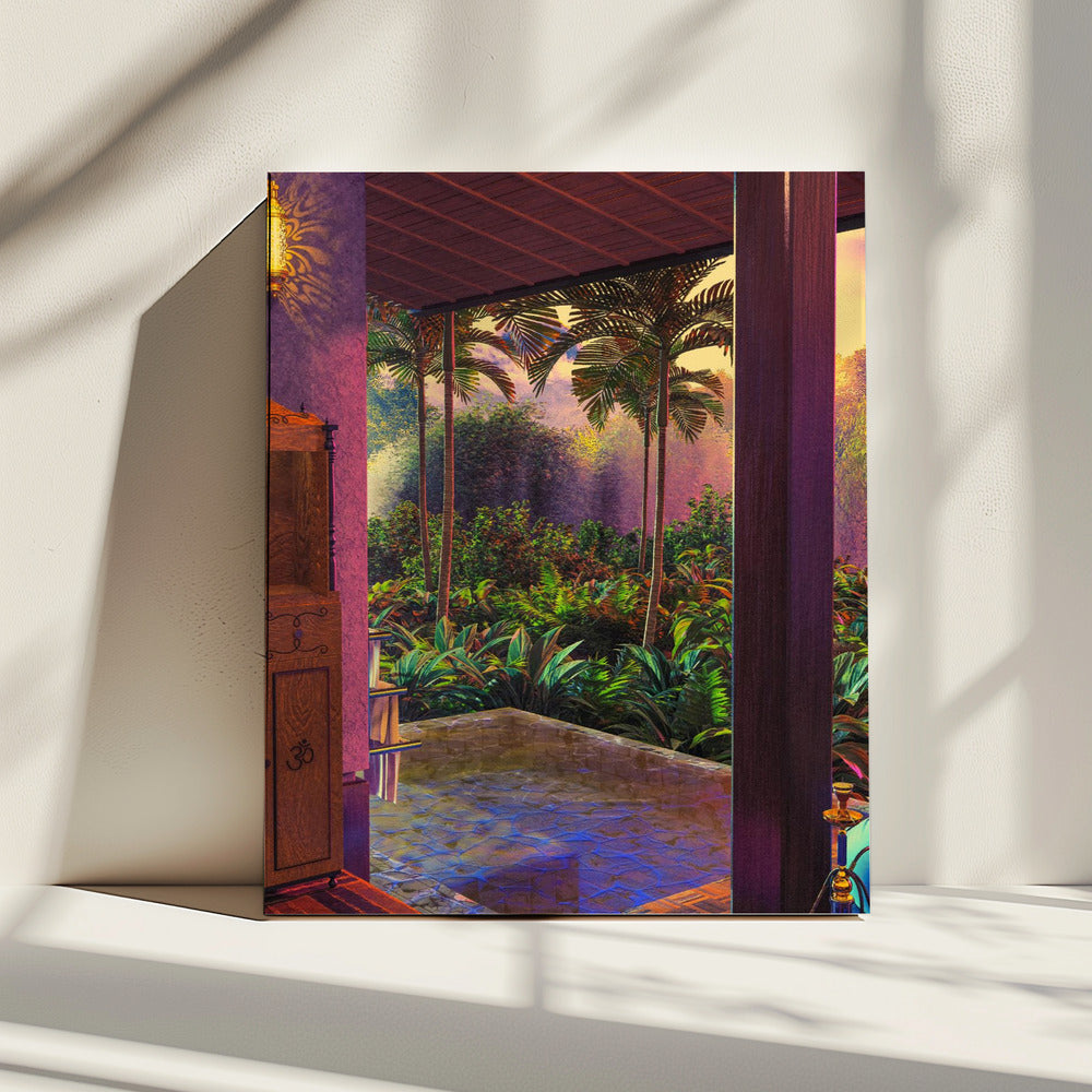 Kunstdruck „Regenwald-Infinity-Pool“ (a1) | Leinwand