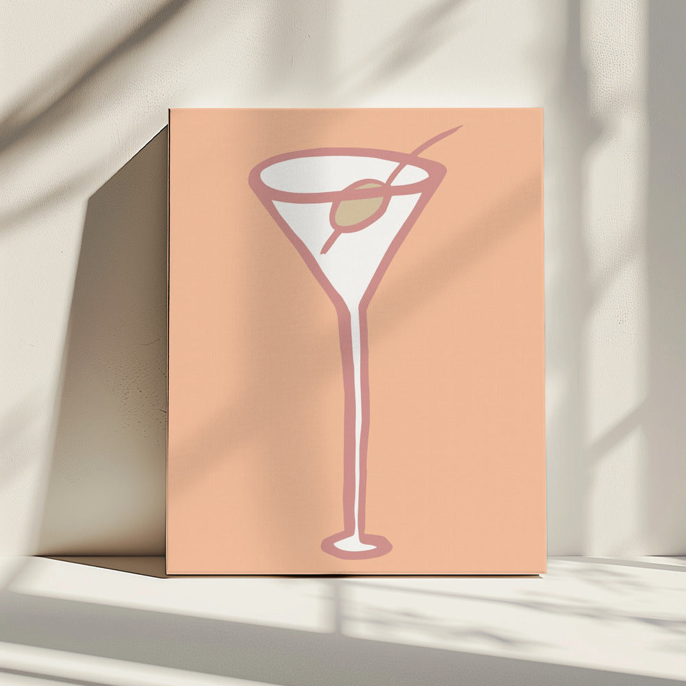 Olive im Glas Pfirsich Flaum Poster | Leinwand
