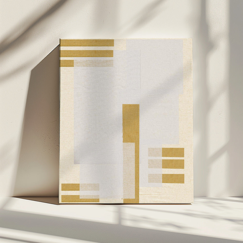 Goldener geometrischer Fluss | Leinwand