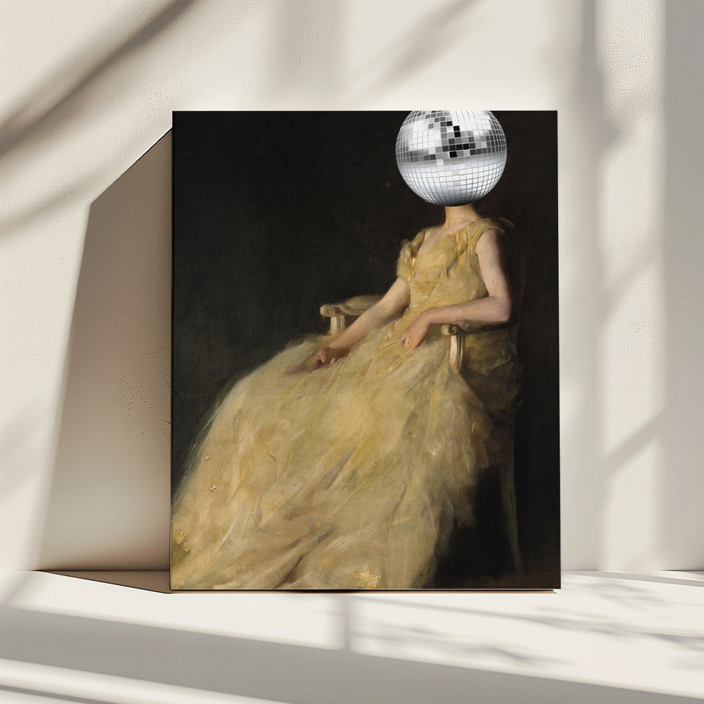 Disco-Kopf-Vintage-Collage | Leinwand