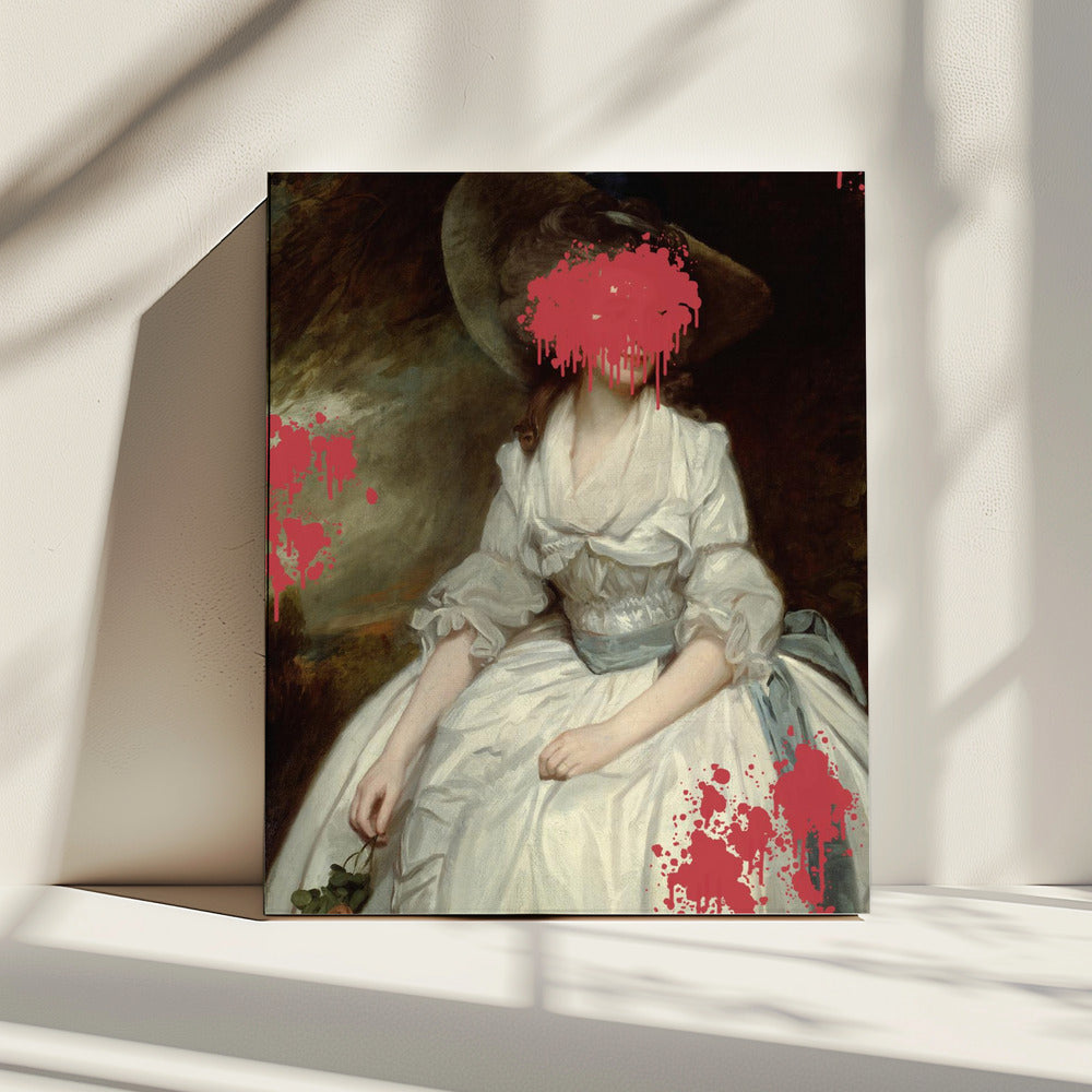 Renaissance Red Splash - Veränderte Kunst | Leinwand