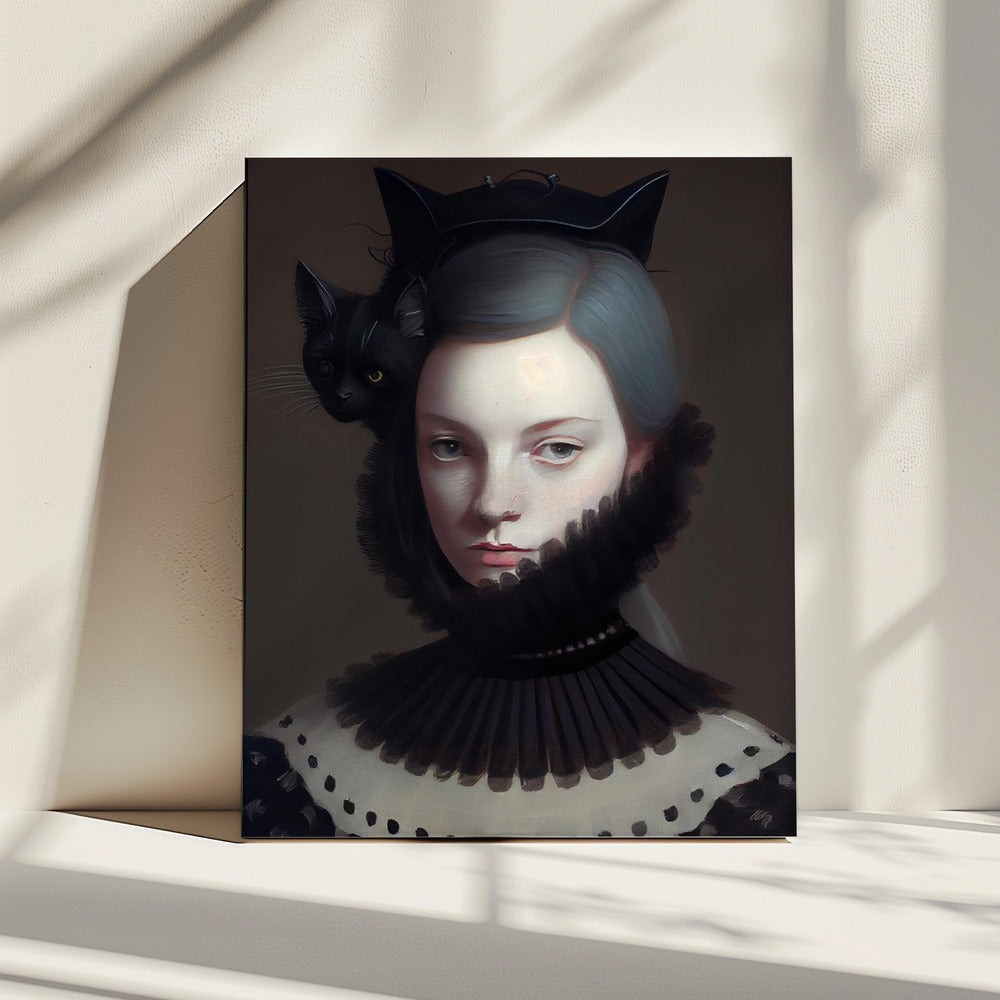 Miss Black Kitty | Canvas