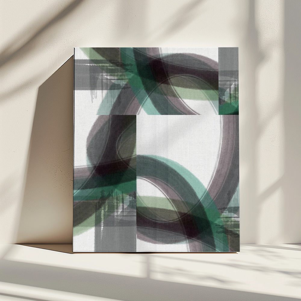 Grüne Kurve 3 | Leinwand