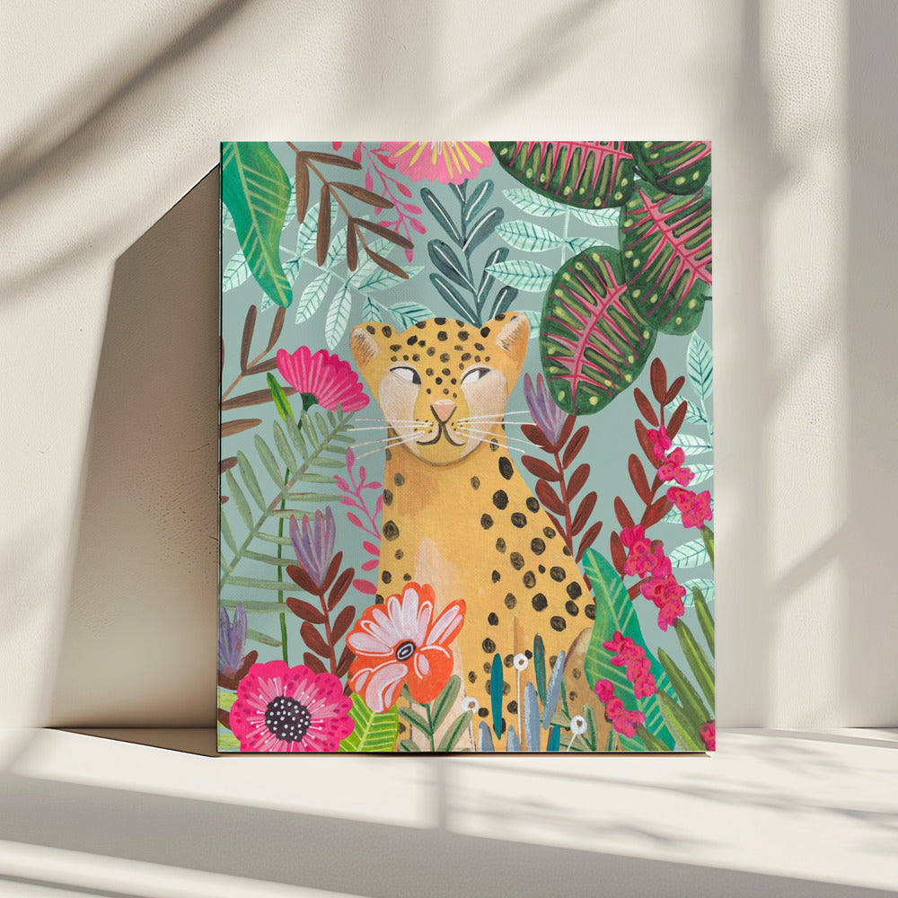 Leopard im Dschungel | Leinwand