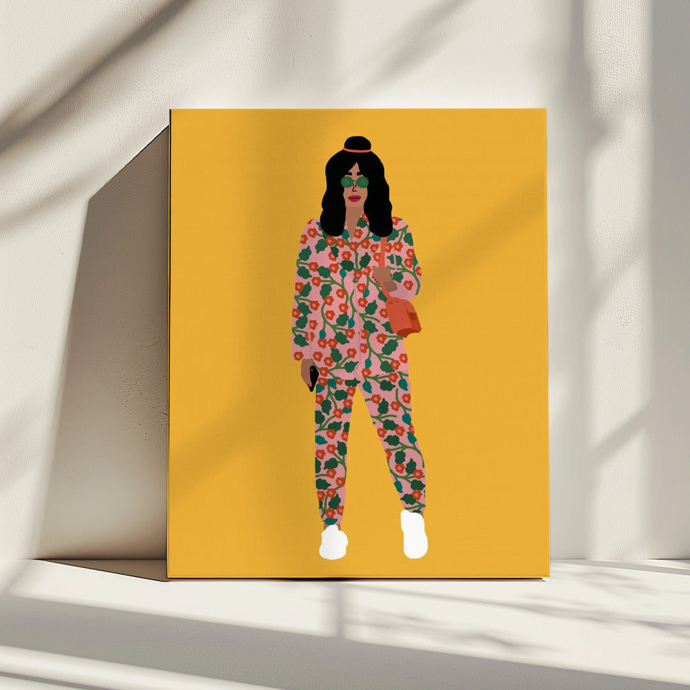 Fashion Week Mädchen | Leinwand
