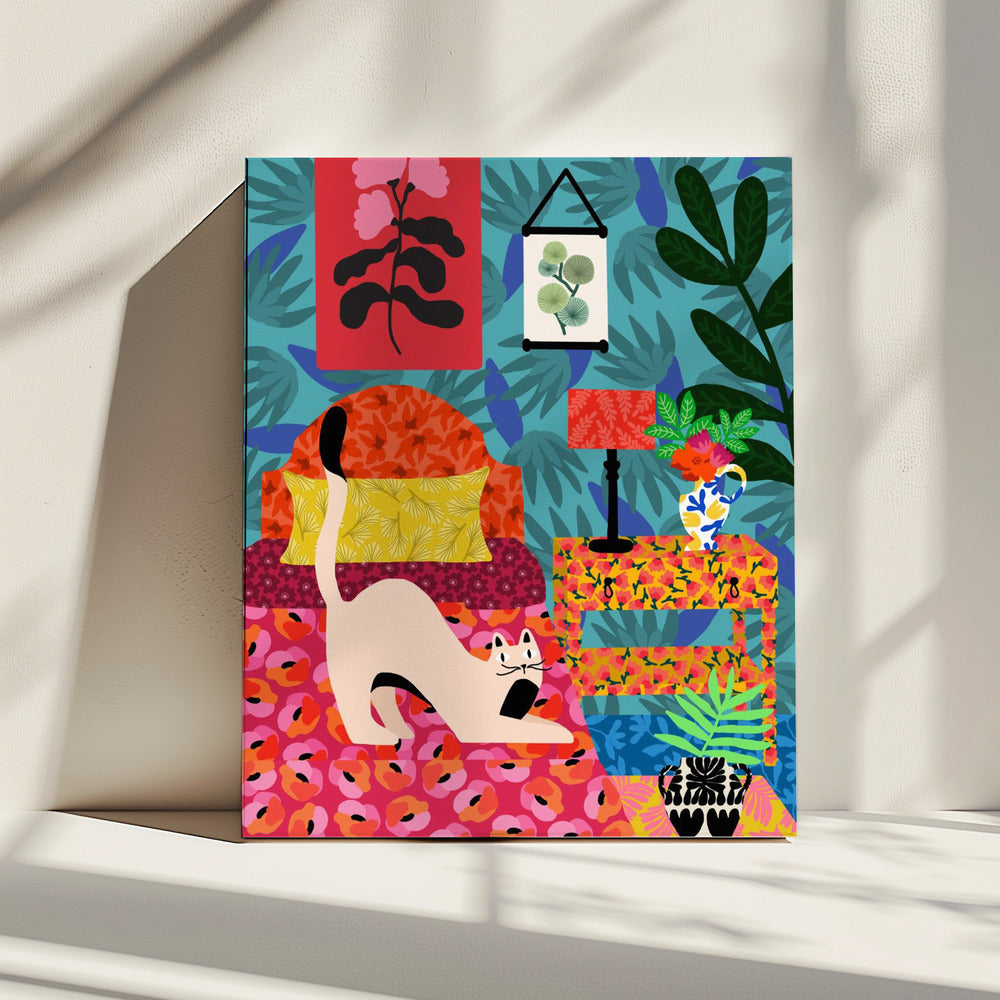 Florales Schnurren | Leinwand