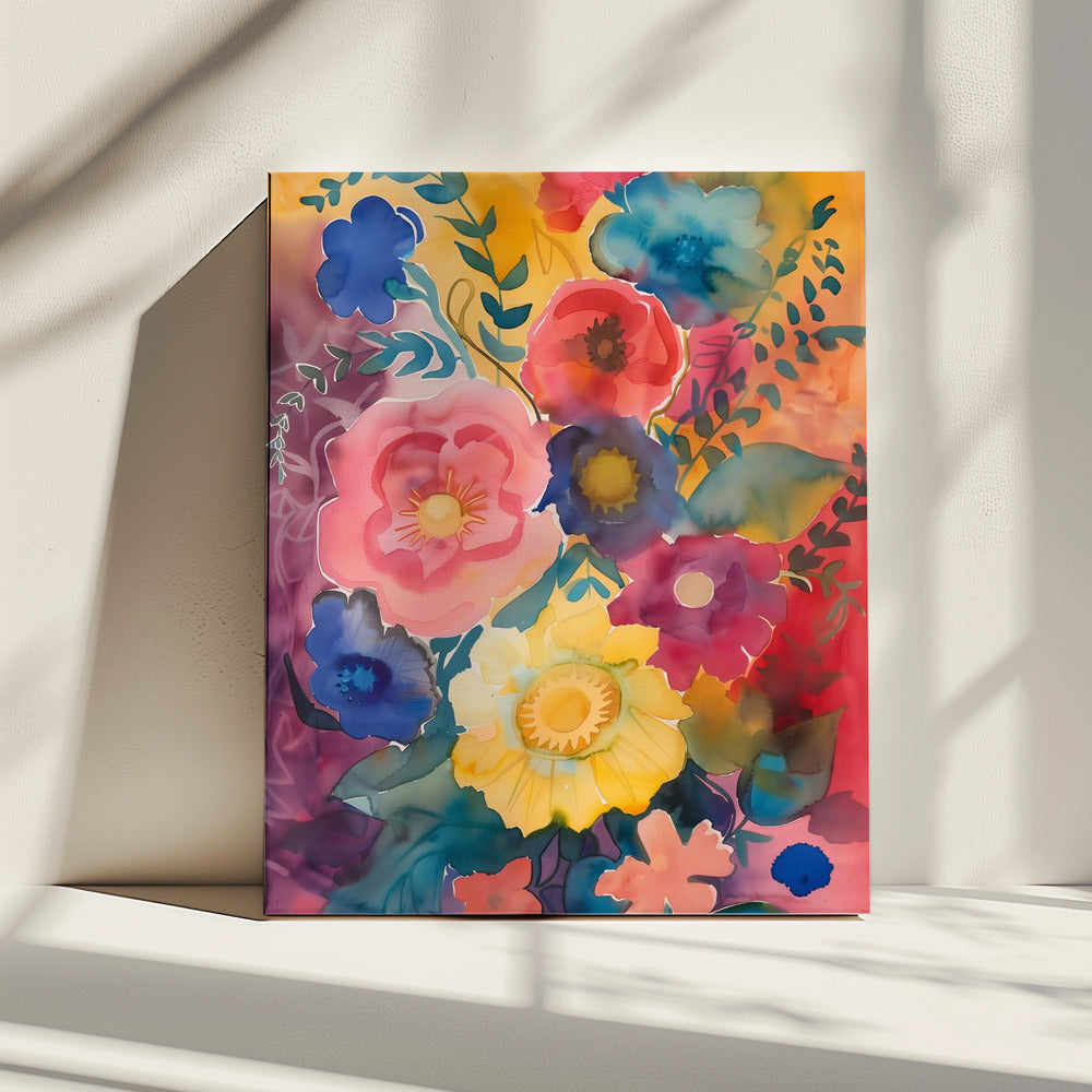 Aquarell Blumen Nr. 6 | Leinwand