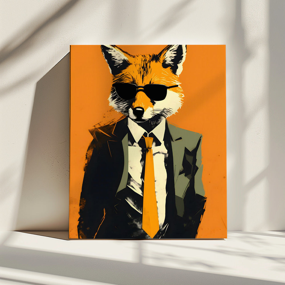 Fuchs im Anzug | Leinwand