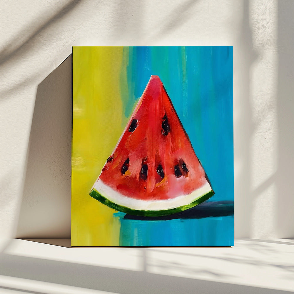 Wassermelonenscheibe | Leinwand