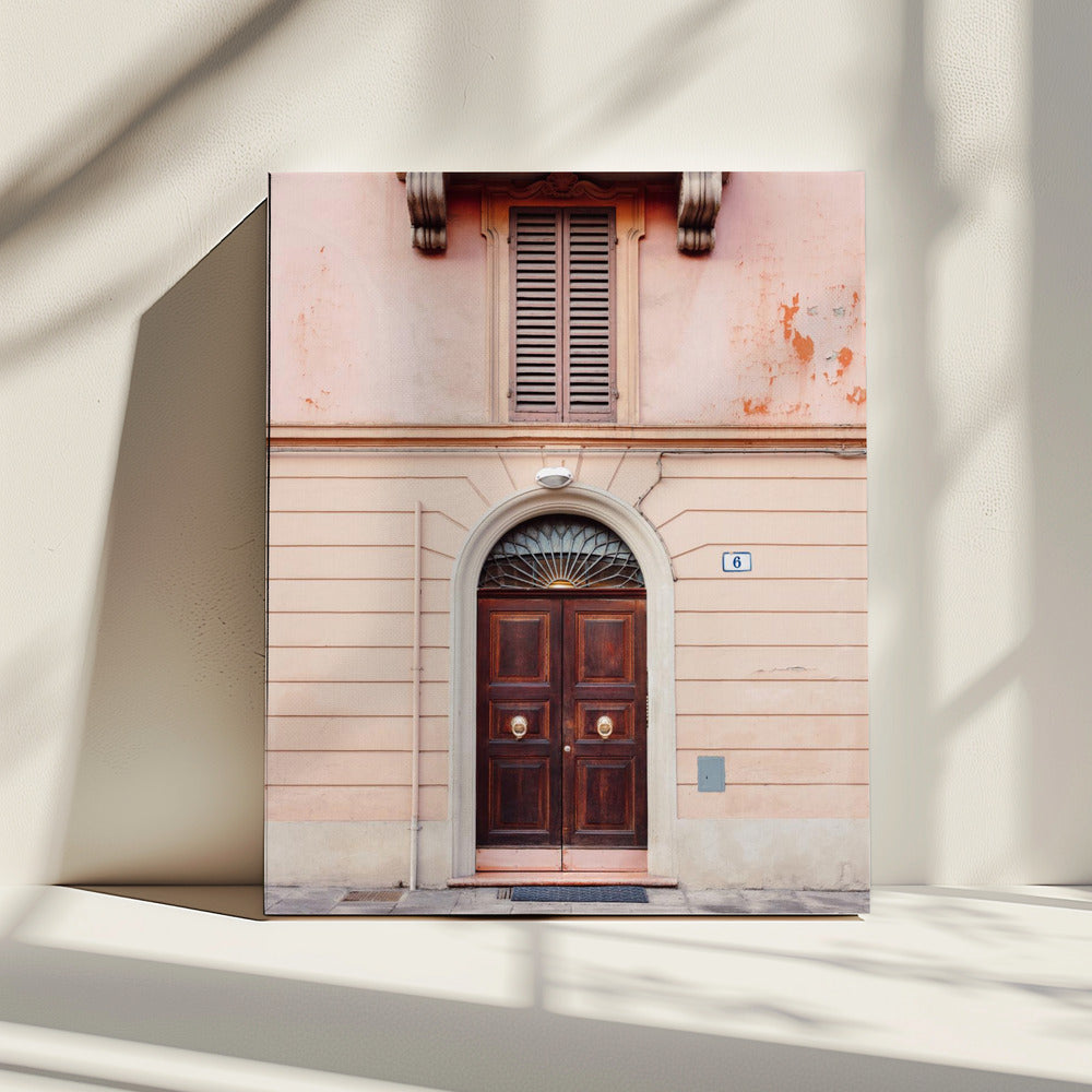Bologna in Pink | Italien Reisefotografie | Leinwand