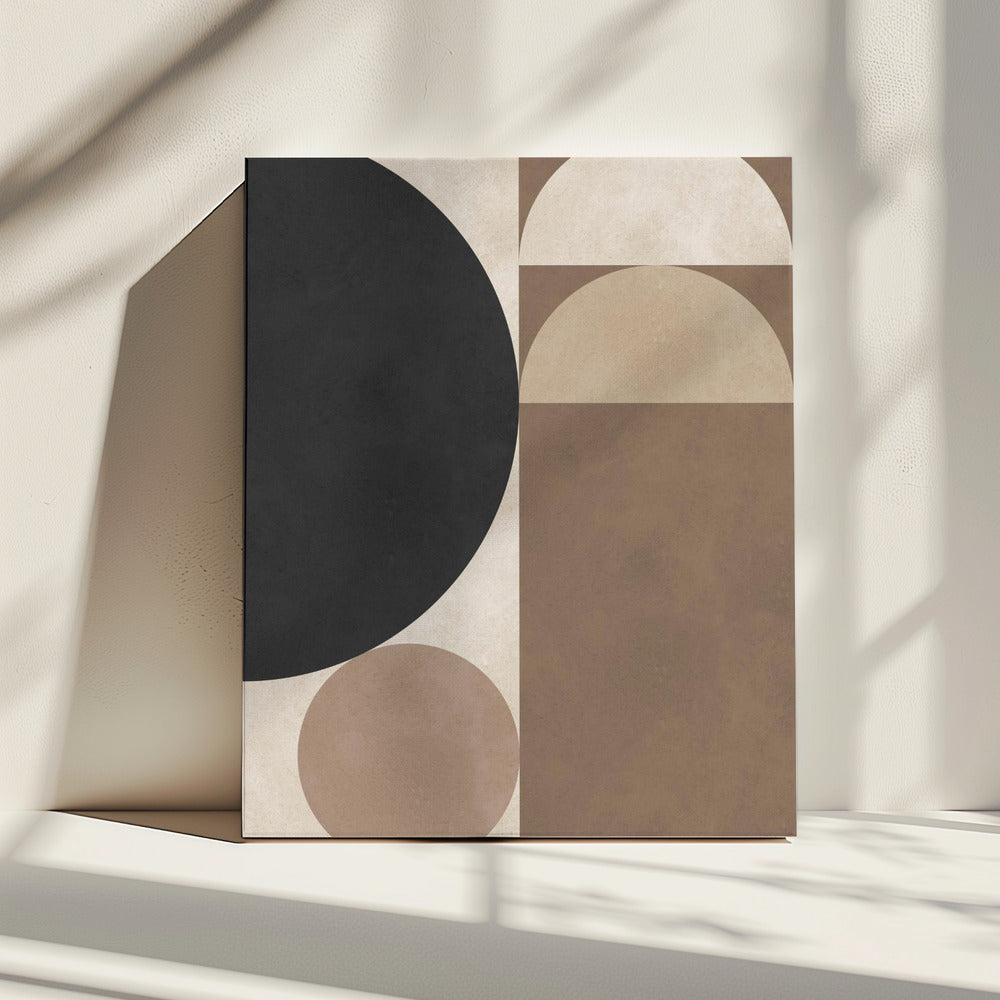 Braune Geometrie 6 | Leinwand