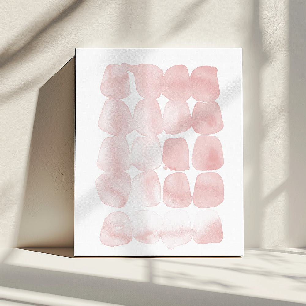 Abstrakte Blush Dots | Leinwand
