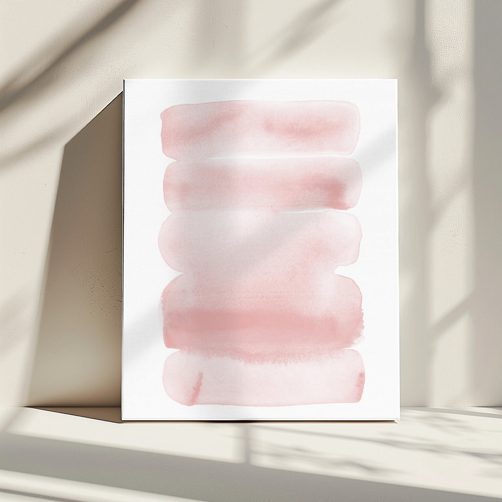 Abstrakte Blush-Streifen | Leinwand