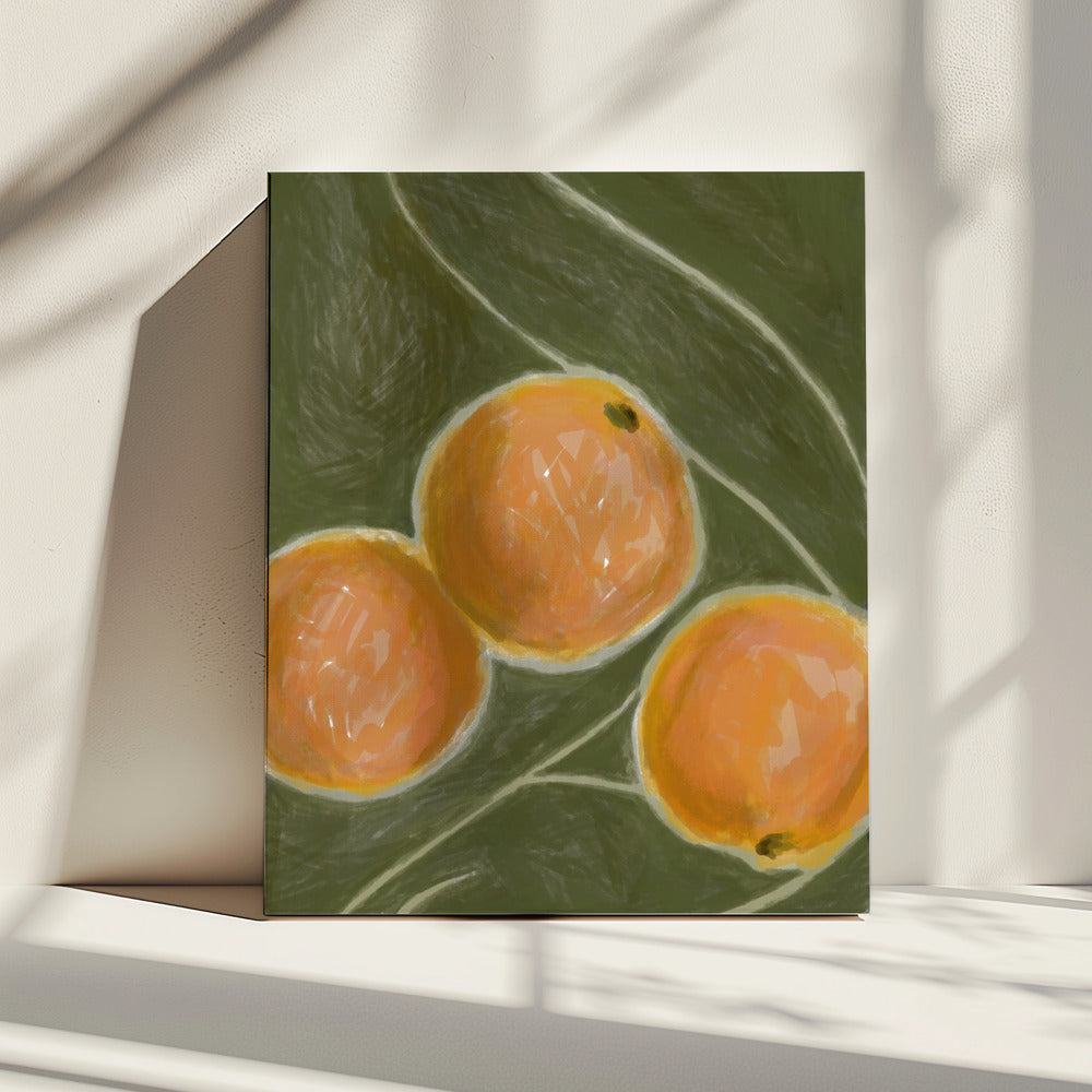 KH Studio - Die Farben Orange &amp; Grün | Leinwand
