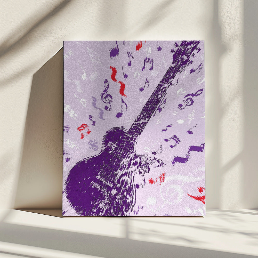 E-Gitarre Pop Art Explodierend | Leinwand