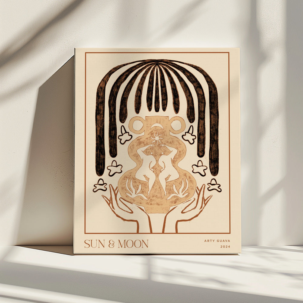 Vessel Collection: Sonne &amp; Mond (LineArt) | Leinwand