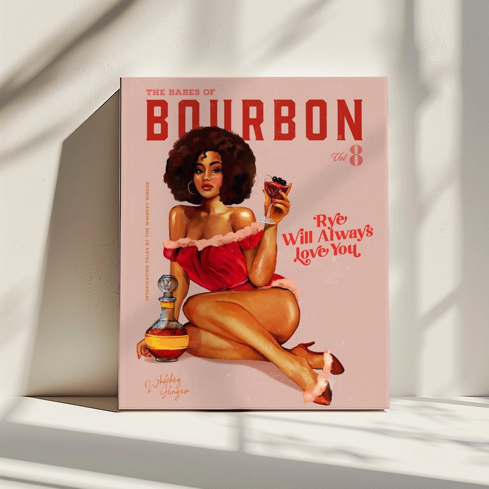 Babes of Bourbon Vol 8 Vintage Pinup Girl mit Afro | Leinwand