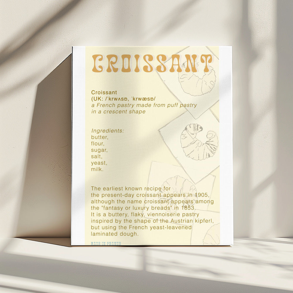 Croissant Kaffee | Leinwand