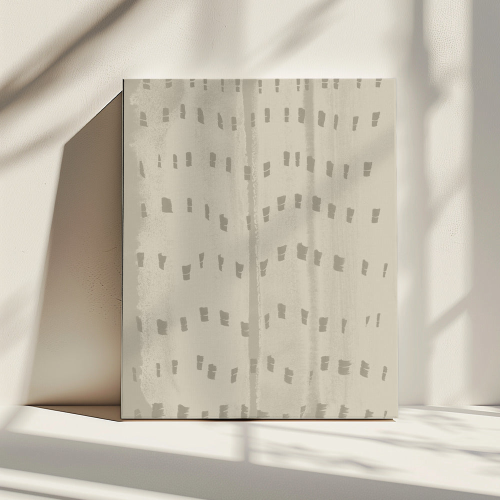 Soft Wave Rhythm – Wabi-Sabi Pattern in Beige | Canvas