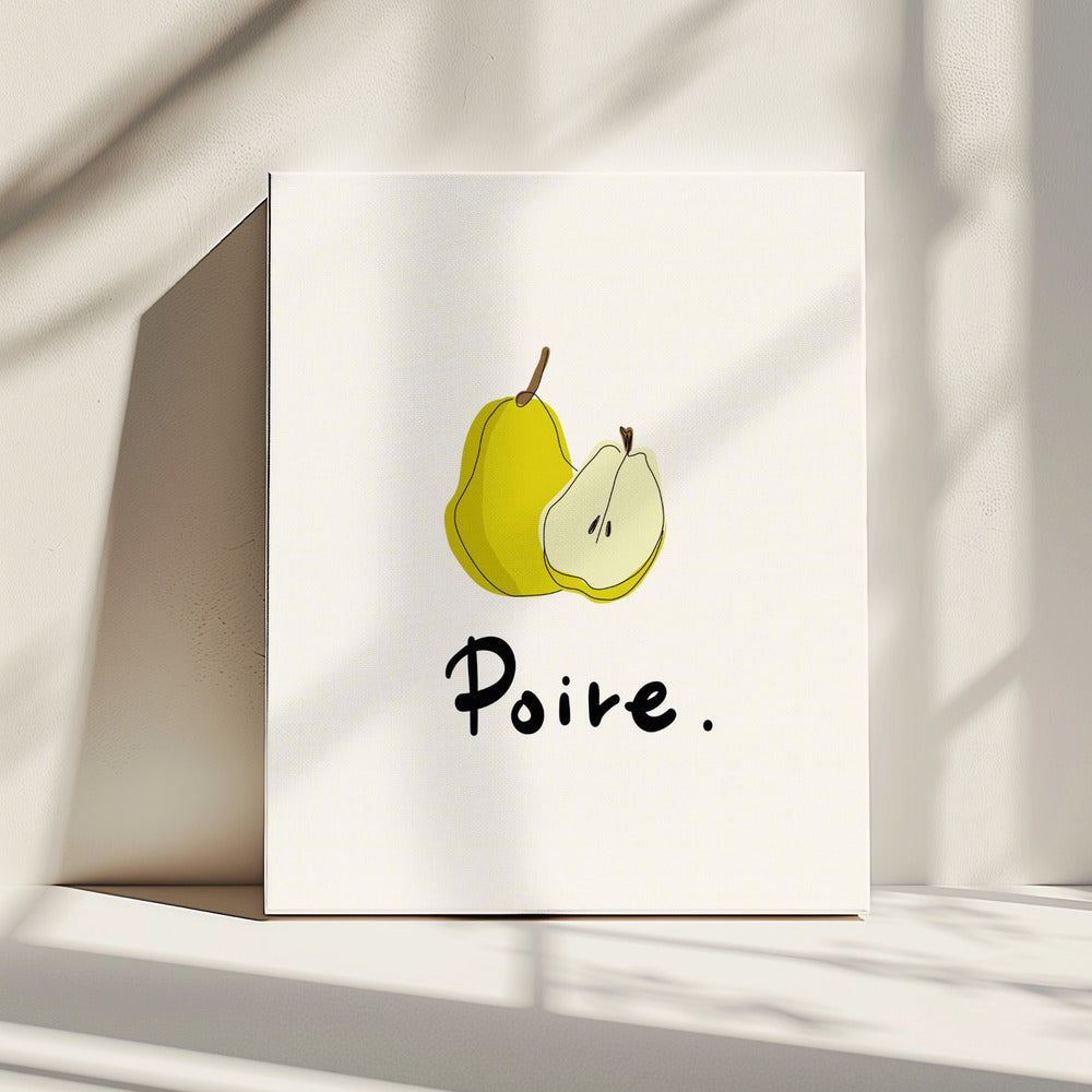Moderne französische Obstkollektion „Birne / Poire“ | Leinwand