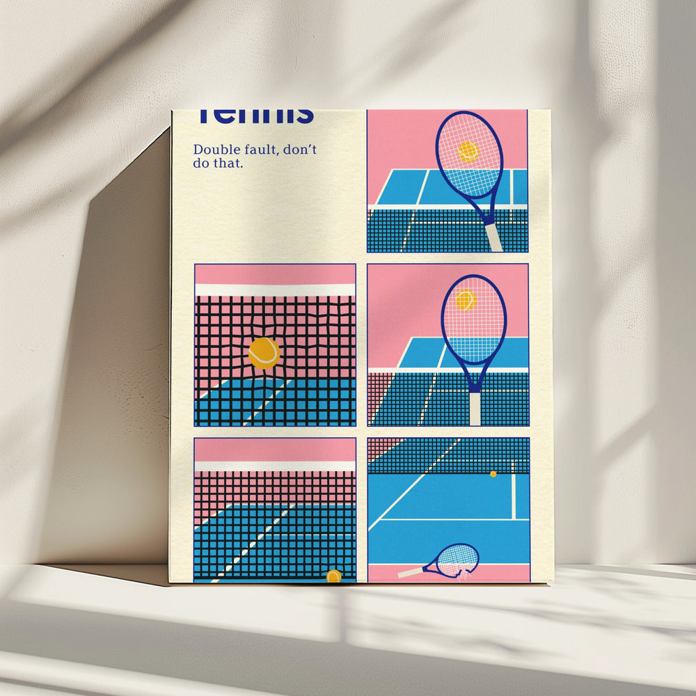 Poster Tennis Doppelsprung | Leinwand
