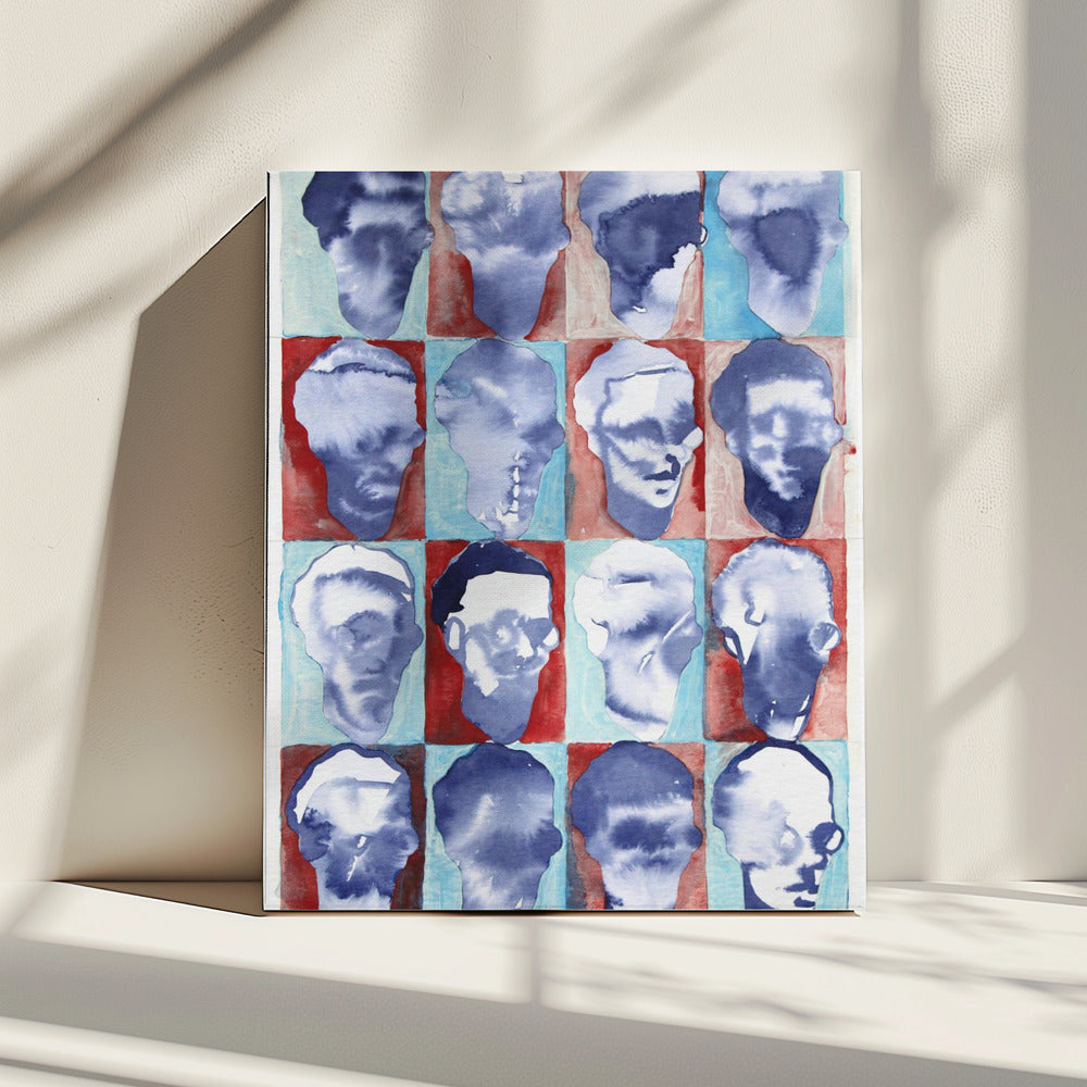 Aldo Rot Blau 4x4 | Leinwand